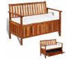 vidaXL Banco de almacenaje de jardín madera maciza acacia 120x63x84 cm