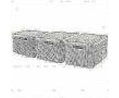 Curver Caja de almacenaje con tapa Style 3 uds L blanco 240656