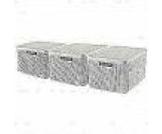 Curver Caja de almacenaje con tapa Style 3 uds L blanco 240656