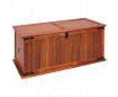 vidaXL Baúl de almacenamiento de madera maciza de acacia 79x34x32 cm