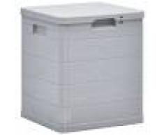 vidaXL Caja de almacenamiento de jardín 90 L gris claro