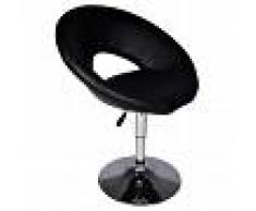 vidaXL Taburete de cocina bar en forma de tubo negro