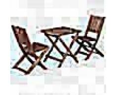 VidaXL Mesa y sillas de jardín para niños 3 pzas madera de eucalipto