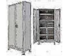 VidaXL Armario de oficina con 2 puertas acero 90x40x180 cm gris