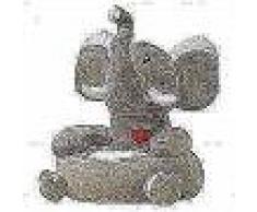 VidaXL Silla de peluche para niños elefante gris