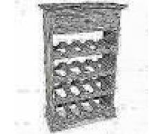 VidaXL Botellero de madera maciza reciclada 55x23x85 cm