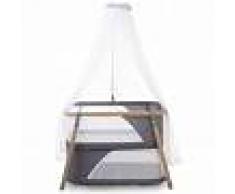 CHILDHOME Cuna plegable convertible gris y natural