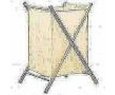 VidaXL Cesto de ropa sucia madera de cedro y tela beige 42x41x64 cm