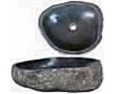 VidaXL Lavabo de piedra natural ovalado 38-45 cm