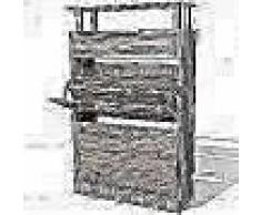 VidaXL Mueble zapatero con un cajón y y estante superior de vidrio