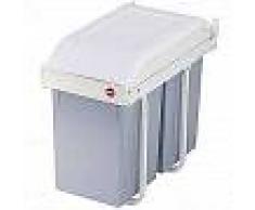 Hailo Papelera de armario Multi-Box Duo tamaño L 2x14 L crema 3659-001