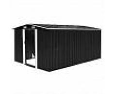 VidaXL Caseta de jardín de metal antracita 257x398x178 cm