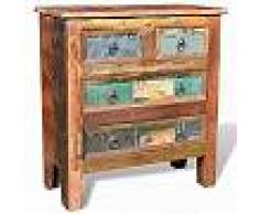 VidaXL Mueble aparador de madera maciza reciclada con 4 cajones