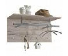FMD Perchero de pared 72x29,3x34,5 cm color roble arena