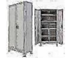 VidaXL Armario de oficina con 2 puertas acero 90x40x180 cm gris