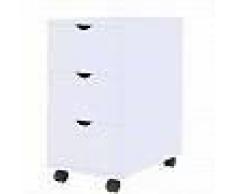 VidaXL Cajonera de madera 33x45x60 cm blanca