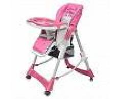 VidaXL Trona de bebé Deluxe de altura ajustable rosa