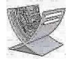 VidaXL Revistero de madera de suelo blanco