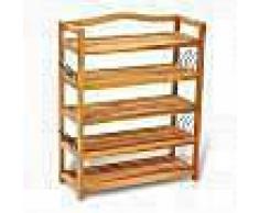 VidaXL Zapatero de madera con 5 estantes