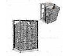 VidaXL Cesto para la ropa sucia de jacinto de agua 44x34x64 cm