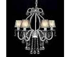 VidaXL Lámpara de araña colgante, candelabro de metal con 2300 cristales