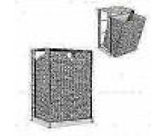 VidaXL Cesto para la ropa sucia de jacinto de agua 44x34x64 cm