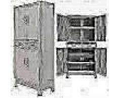 VidaXL Armario de oficina con 4 puertas acero 90x40x180 cm gris