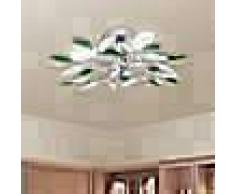 VidaXL Lámpara de techo con brazos de cristal hojas blanco y morado