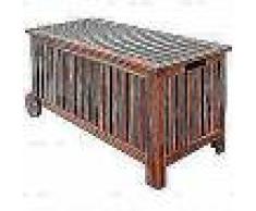 VidaXL Baúl almacenamiento de cojines de jardín madera 118x52x58 cm