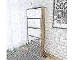 VidaXL Mueble zapatero 5 cajones con espejo roble 63x17x169,5 cm