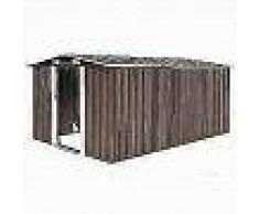 VidaXL Caseta de jardín de metal marrón 257x398x178 cm
