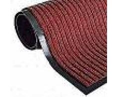 VidaXL Alfombra de entrada de PVC roja, 120 x 180 cm
