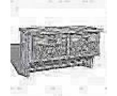 VidaXL Estante De Madera Blanco Con Perchas 2 Cestas De Tejido 4 Ganchos