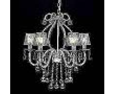 VidaXL Lámpara de araña colgante, candelabro de metal con 2300 cristales