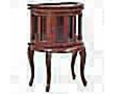 VidaXL Vitrina semicircular 50x35x76 cm madera de caoba maciza