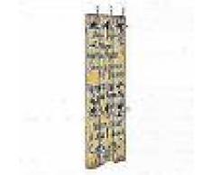 VidaXL Perchero de pared FAMILY con 6 ganchos 120x40 cm