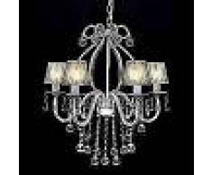 VidaXL Lámpara de araña colgante, candelabro de metal con 2300 cristales