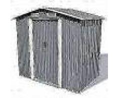 VidaXL Caseta de jardín de metal 204x132x186 cm gris