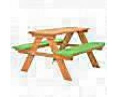 VidaXL Mesa de pícnic infantil con bancos madera de abeto 89x79x50 cm