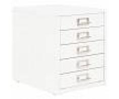 vidaXL Armario archivador con 5 cajones metal 28x35x35 cm blanco