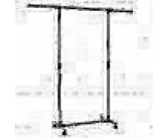 VidaXL Perchero ajustable acero inoxidable 165x44x150 cm plateado