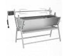 vidaXL Asador barbacoa de hierro y acero inoxidable