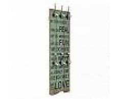 VidaXL Perchero de pared HAPPY LOVE con 6 ganchos 120x40 cm