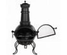 RedFire Chimenea clásica con parrilla Cadiz acero medio 84021