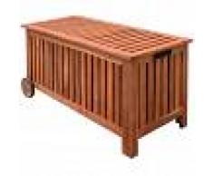 vidaXL Baúl almacenamiento de cojines de jardín madera 118x52x58 cm