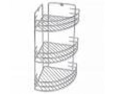 vidaXL Rinconera de baño de metal con 3 estantes