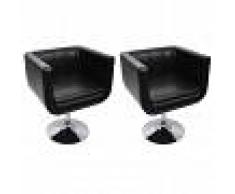 vidaXL Taburete de bar 2 unidades cuero artificial negro