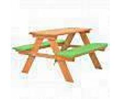 VidaXL Mesa de pícnic infantil con bancos madera de abeto 89x79x50 cm