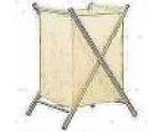 VidaXL Cesto de ropa sucia madera de cedro y tela beige 42x41x64 cm