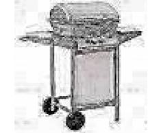 VidaXL Barbacoa portátil de gas con 2 zonas plateada acero inoxidable